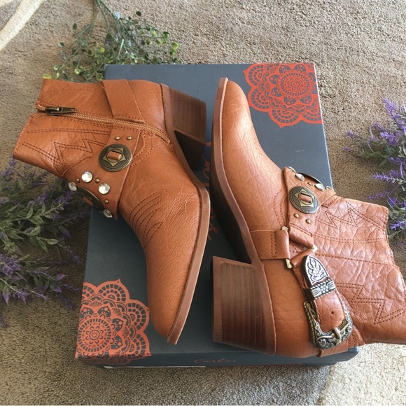 Carlos by Carlos Santana Marlene Western Leather Boot Cognac - Picture 8 of 15